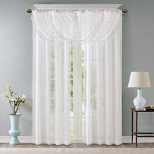 Load image into Gallery viewer, Diamond Sheer Embroidered Waterfall Valance -38X46" MP41-4933 By Olliix
