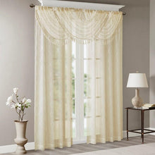 Load image into Gallery viewer, Diamond Sheer Embroidered Waterfall Valance -38X46" MP41-4937 By Olliix
