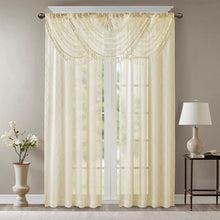 Load image into Gallery viewer, Diamond Sheer Embroidered Waterfall Valance -38X46" MP41-4937 By Olliix
