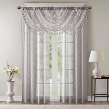Load image into Gallery viewer, Diamond Sheer Embroidered Waterfall Valance -38X46" MP41-4941 By Olliix
