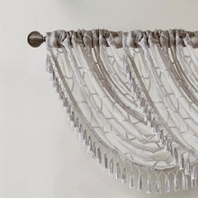 Load image into Gallery viewer, Diamond Sheer Embroidered Waterfall Valance -38X46" MP41-4941 By Olliix
