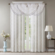 Load image into Gallery viewer, Diamond Sheer Embroidered Waterfall Valance -38X46" MP41-4945 By Olliix
