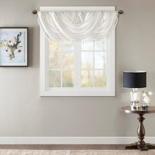 Load image into Gallery viewer, Madison Park Faux Silk Waterfall Embellished Valance -38X46" MP41-4949 By Olliix

