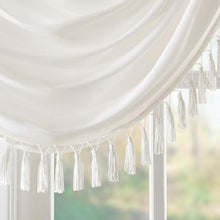Load image into Gallery viewer, Madison Park Faux Silk Waterfall Embellished Valance -38X46" MP41-4949 By Olliix
