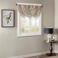 Load image into Gallery viewer, Madison Park Faux Silk Waterfall Embellished Valance -38X46" MP41-4952 By Olliix
