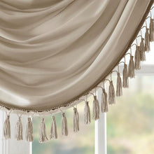 Load image into Gallery viewer, Madison Park Faux Silk Waterfall Embellished Valance -38X46" MP41-4952 By Olliix
