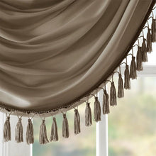 Load image into Gallery viewer, Madison Park Faux Silk Waterfall Embellished Valance -38X46" MP41-4955 By Olliix
