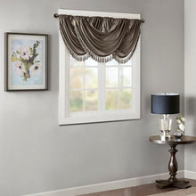 Load image into Gallery viewer, Madison Park Faux Silk Waterfall Embellished Valance -38X46" MP41-4958 By Olliix
