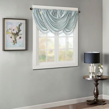 Load image into Gallery viewer, Madison Park Faux Silk Waterfall Embellished Valance -38X46" MP41-4961 By Olliix

