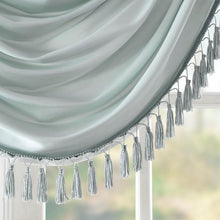 Load image into Gallery viewer, Madison Park Faux Silk Waterfall Embellished Valance -38X46" MP41-4961 By Olliix
