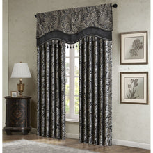 Load image into Gallery viewer, Madison Park Aubrey Jacquard Window Rod Pocket Valance With Beads - 50X18" MP41-4989
