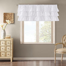 Load image into Gallery viewer, Madison Park Anna Cotton Oversized Ruffle Valance -50X18" MP41-5174 By Olliix
