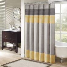 Load image into Gallery viewer, Madison Park Faux Silk Amherst Shower Curtain -72X72" MP70-2489 Yellow By Olliix
