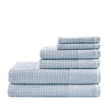 Load image into Gallery viewer, Madison Park Spa Waffle 6 Piece Waffle Cotton Jacquard Towels Set MP73-5913
