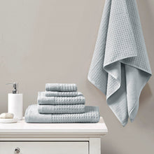 Load image into Gallery viewer, Madison Park Spa Waffle 6 Piece Waffle Cotton Jacquard Towels Set MP73-5913
