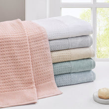 Load image into Gallery viewer, Madison Park Spa Waffle 6 Piece Waffle Cotton Jacquard Towels Set MP73-5913
