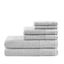 Load image into Gallery viewer, Madison Park Spa Waffle 6 Piece Waffle Cotton Jacquard Towels Set MP73-5915
