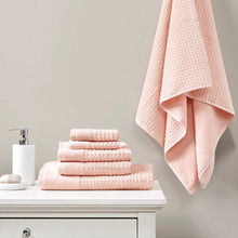Load image into Gallery viewer, Madison Park Spa Waffle 6 Piece Waffle Cotton Jacquard Towels Set MP73-6220
