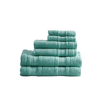 Load image into Gallery viewer, Madison Park Essentials Adrien Super Soft 6 Piece Cotton Towel Set MPE73-788
