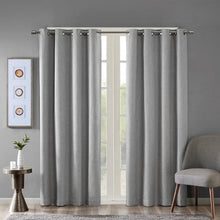 Load image into Gallery viewer, Maya Printed Heathered Blackout Window Panel (50x54) - Grey SS40-0026 By Olliix
