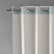 Load image into Gallery viewer, Maya Printed Heathered Blackout Window Panel (50x54) - Aqua SS40-0034 By Olliix
