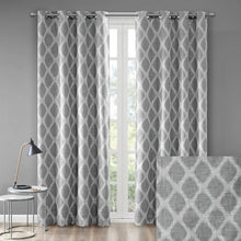 Load image into Gallery viewer, Blakesly Printed Ikat Blackout Window Curtain Panel (50x84) - Grey SS40-0066 By Olliix
