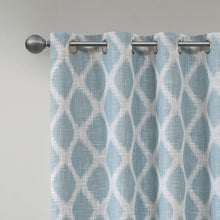 Load image into Gallery viewer, Blakesly Printed Ikat Blackout Window Panel (50x95) - Aqua SS40-0070 By Olliix
