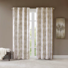 Load image into Gallery viewer, Sunsmart Victorio Printed Jacquard Grommet Top Total Blackout Curtain - 50X95" SS40-0091
