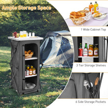 Load image into Gallery viewer, Folding Pop-Up Cupboard Compact Camping Storage Cabinet with Bag-L
