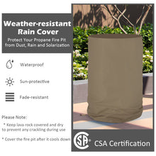 Load image into Gallery viewer, 16 Inch Auto-Ignition Patio Gas Fire Pit with Waterproof Protective Cover-Black
