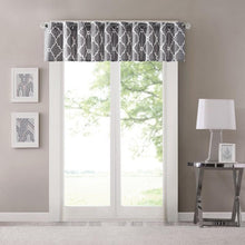 Load image into Gallery viewer, Madison Park Saratoga Fretwork Print Valance -50X18" MP41-2020 By Olliix
