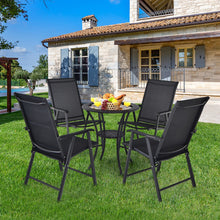 Load image into Gallery viewer, 4-Pack Patio Folding Chairs Portable for Outdoor Camping-Black
