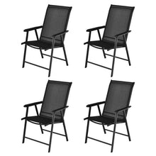 Load image into Gallery viewer, 4-Pack Patio Folding Chairs Portable for Outdoor Camping-Black
