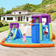 Load image into Gallery viewer, 6-in-1 Inflatable Dual Water Slide Bounce House Without Blower
