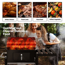 Load image into Gallery viewer, Outdoor Portable Charcoal Grill with Side Table
