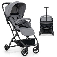 Load image into Gallery viewer, Lightweight Baby Stroller with One-Hand Quick Folding-Gray
