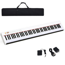 Load image into Gallery viewer, 88-Key Portable Full-Size Semi-weighted Digital Piano Keyboard-White
