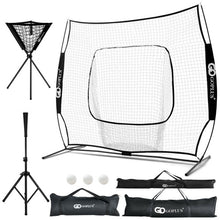 Load image into Gallery viewer, Portable Practice Net Kit with 3 Carrying Bags-Black
