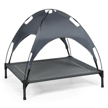 Load image into Gallery viewer, Portable Elevated Outdoor Pet Bed with Removable Canopy Shade-36"
