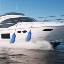 Load image into Gallery viewer, 4 Ribbed Marine 8.5" x 27"  Boat Fender Vinyl Bumper-Blue
