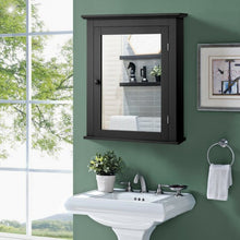 Load image into Gallery viewer, Bathroom Mirror Cabinet Wall Mounted Adjustable Shelf Medicine Storage-Black

