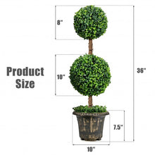 Load image into Gallery viewer, 36 Inch Artificial Double Ball Tree Indoor and Outdoor UV Protection
