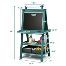 Load image into Gallery viewer, 3 in 1 Double-Sided Storage Art Easel-Green
