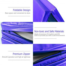 Load image into Gallery viewer, 4' x 10' x 2" Folding Gymnastics Tumbling Gym Mat-Purple
