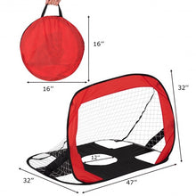 Load image into Gallery viewer, 2-in-1 Portable Pop up Kids Soccer Goal Net with Carry Bag

