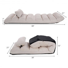 Load image into Gallery viewer, Stylish  Folding Lazy Sofa Chair with Pillow-Beige
