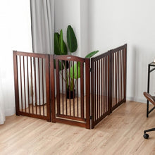 Load image into Gallery viewer, 36" Configurable Folding Wood Pet Dog Safety Fence with Gate-B
