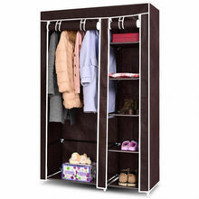 Load image into Gallery viewer, 69" Portable Closet Storage Organizer Clothes Wardrobe-Brown

