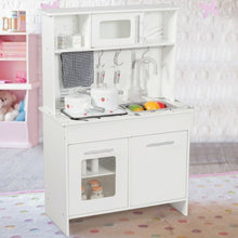 Load image into Gallery viewer, Kids Pretend Kitchen Playset Gift with Utensils White
