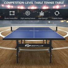 Load image into Gallery viewer, 9' x 5' Foldable Table Tennis Table with Quick Clamp Net and Post Set

